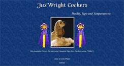 Desktop Screenshot of juswrightcockers.com