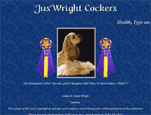 Tablet Screenshot of juswrightcockers.com
